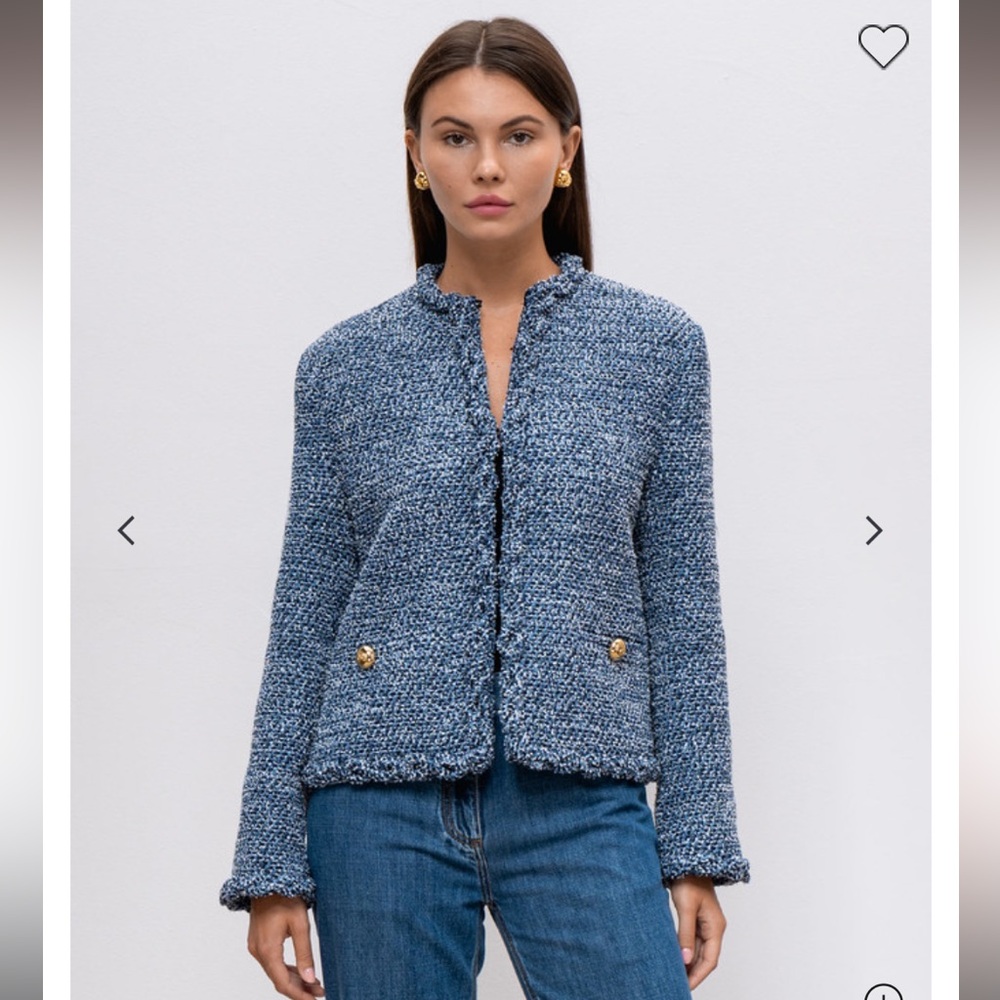 Valentino Blue Tweed Blazer